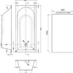 Drench Straight Single Ended Curved Bath & Shower Screen