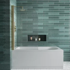 Drench Straight Single Ended Curved Bath & Shower Screen