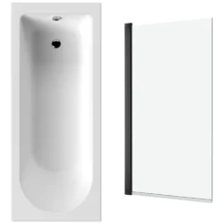 Drench Straight Single Ended Curved Bath & Shower Screen