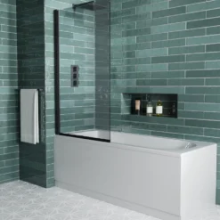 Drench Straight Single Ended Curved Bath & Shower Screen