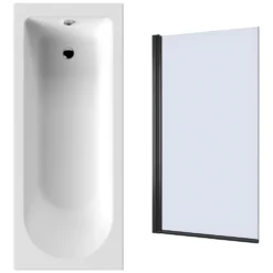 Drench Straight Single Ended Curved Bath & Shower Screen