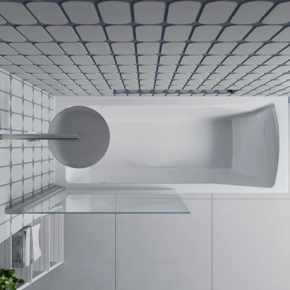 Drench Straight Single Ended Square Bath & Shower Screen