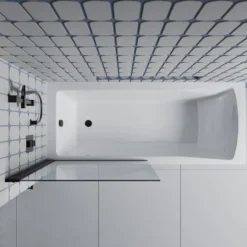 Drench Straight Single Ended Square Bath & Shower Screen
