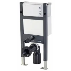 Drench Under Window Wall Hung Toilet Frame, Pneumatic Concealed Cistern & Dual Flush Plate with Round Buttons