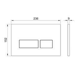 Dual Flush Plate with Angular Buttons