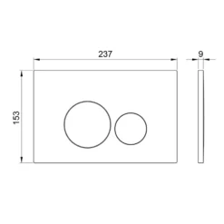 Dual Flush Plate with Round Buttons