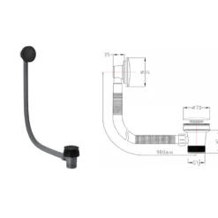 Dylan Complete Matt Black Bathroom Suite with 1700mm L Shaped Shower Bath & Rimless Toilet