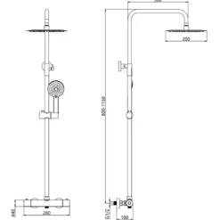 Dylan Complete Matt Black Bathroom Suite with 1700mm L Shaped Shower Bath & Rimless Toilet