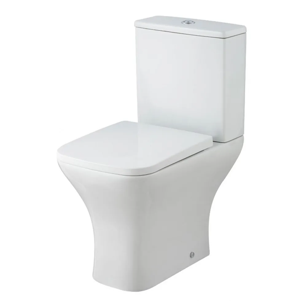 Dylan Complete Matt Black Bathroom Suite with Reinforced Shower Bath & Rimless Toilet
