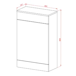 Dylan 500mm Back to Wall Toilet Unit