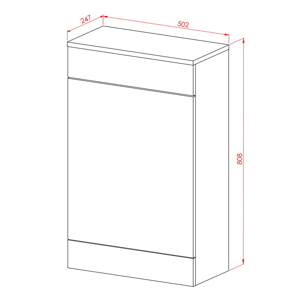Dylan 500mm Back to Wall Toilet Unit
