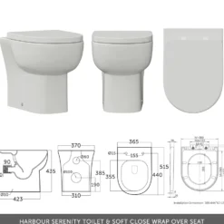 Dylan 1100mm Combination Basin & Toilet Unit - Blue
