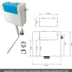 Dylan 1100mm Combination Basin & Toilet Unit - Blue