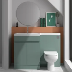 Dylan 1100mm Combination Basin & Toilet Unit - Green