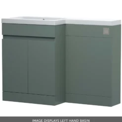 Dylan 1100mm Combination Basin & Toilet Unit - Green