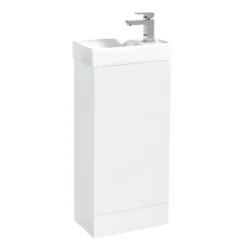 Dylan Waterproof 400mm Gloss White Cloakroom Vanity Unit & Basin