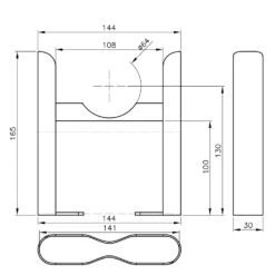 EliteHeat Column Traditional Radiator Floor Mounted Leg