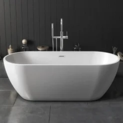 Ellie Acrylic White Freestanding Bath - 1650 x 700mm