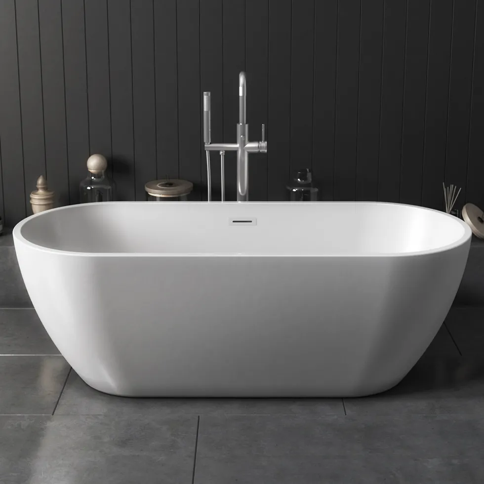 Ellie Acrylic White Freestanding Bath - 1650 x 700mm
