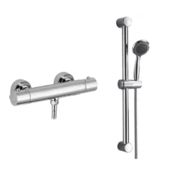 Eloise Thermostatic Bar Shower Valve & Slide Rail Kit