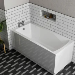 Emily Compact Bathroom Suite with Rimless Toilet & Space Saving Bath