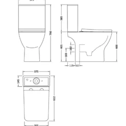 Emily Complete Bathroom Suite with Shower Bath & Rimless Toilet