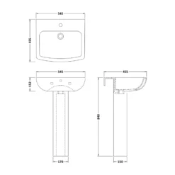Emily Complete Brushed Brass Bathroom Suite with 1700mm L Shaped Shower Bath & Rimless Toilet