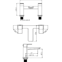 Emily Complete Brushed Brass Bathroom Suite with Reinforced Shower Bath & Rimless Toilet