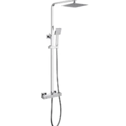 Emily Complete Modern Bathroom Suite with 1700mm L Shaped Shower Bath & Rimless Toilet