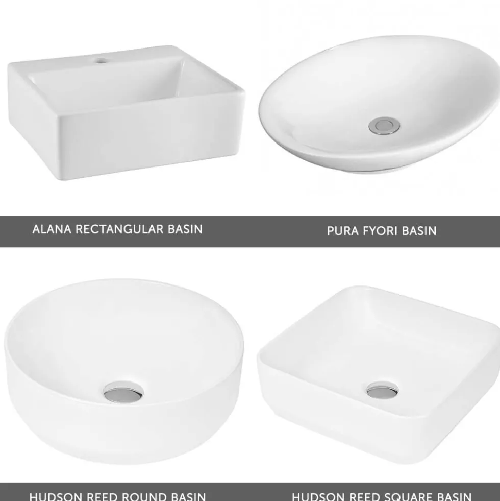 Emily Gloss White Wall Mounted 2 Drawer Vanity Unit and Countertop with Matt Black Handles