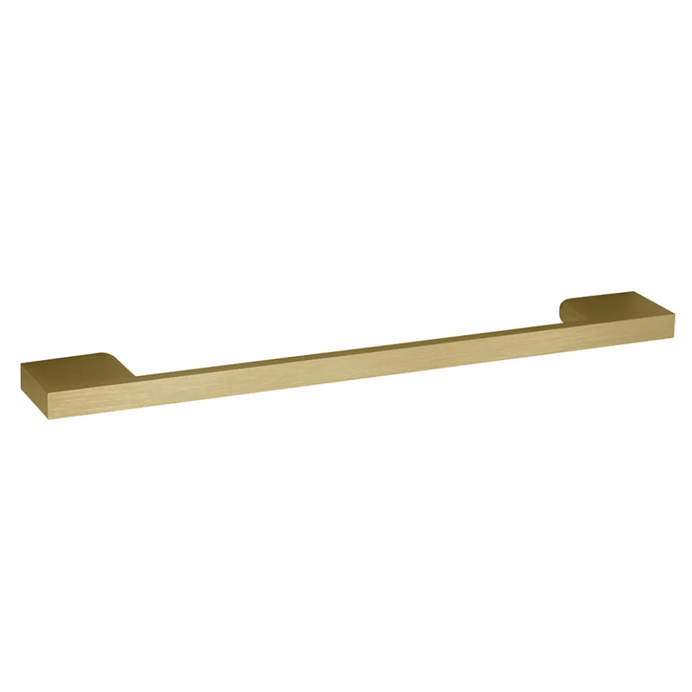 Emily Gloss White Wall Mounted 1 Drawer Vanity Unit, Thin-Edged Basin, Brushed Brass Handle & Overflow