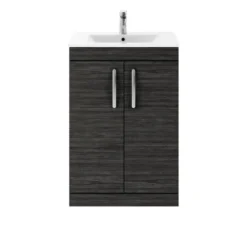 Emily 1100mm Combination Bathroom Toilet & 2 Door Sink Unit - Hacienda Black