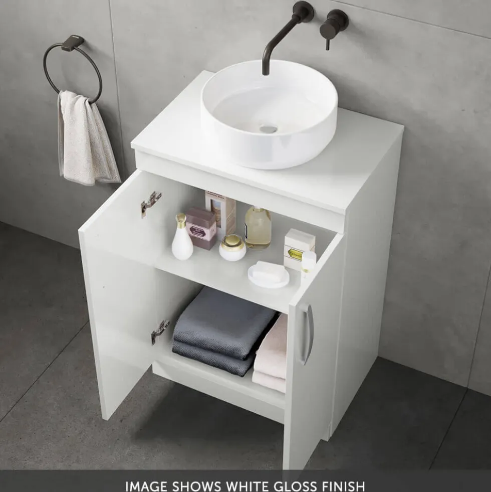 Emily 1100mm Combination Bathroom Toilet & 2 Door Sink Unit - Hacienda Black