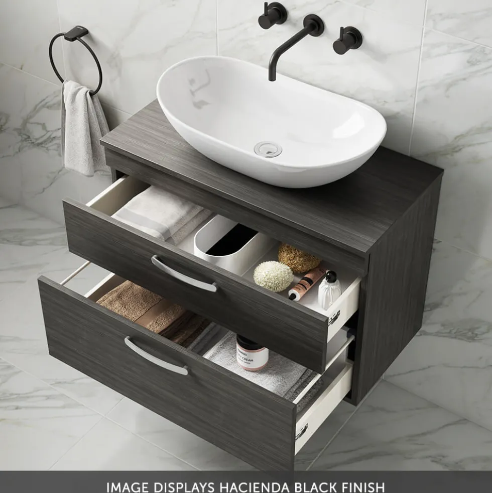 Emily 1100mm Combination Bathroom Toilet & 2 Drawer Sink Unit - Gloss White