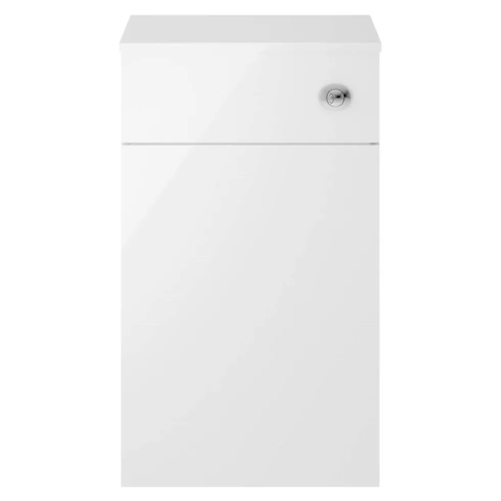 Emily 1100mm Combination Bathroom Toilet & 2 Drawer Sink Unit - Gloss White