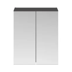 Emily 600mm Double Door Mirror Cabinet - Gloss Grey
