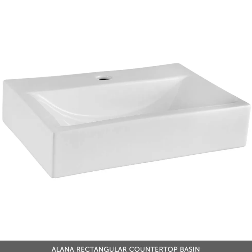 Emily 600mm Floorstanding 2 Drawer Vanity Unit and Countertop