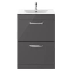 Emily 600mm Floorstanding 2 Drawer Vanity Unit & Basin Options