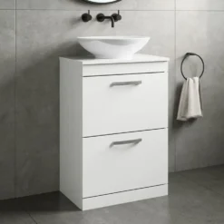 Emily 600mm Floorstanding 2 Drawer Vanity Unit & Basin Options