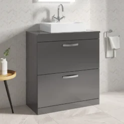 Emily 800mm Floorstanding 2 Drawer Vanity Unit & Basin Options
