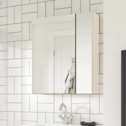Emily 600mm Mirror Cabinet with Offset Door