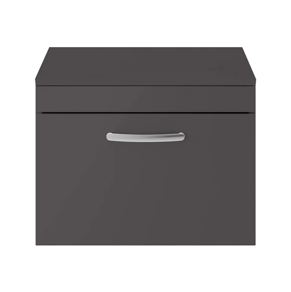Emily 600mm Wall Mounted 1 Drawer Vanity Unit and Countertop
