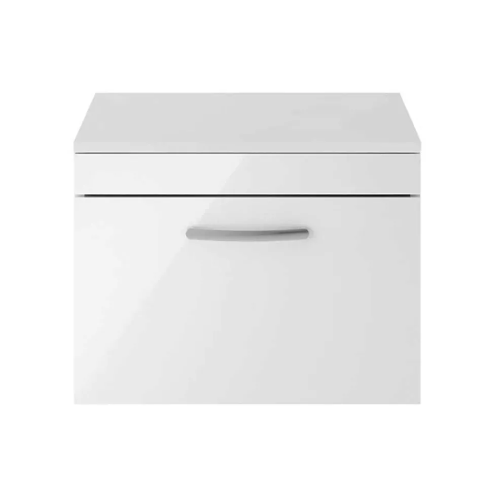 Emily 600mm Wall Mounted 1 Drawer Vanity Unit and Countertop