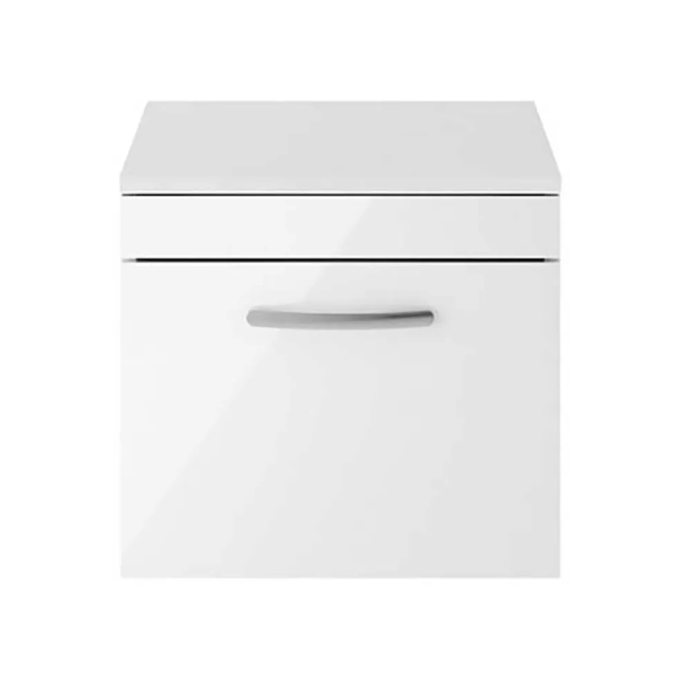 Emily 500mm Wall Mounted 1 Drawer Vanity Unit and Countertop