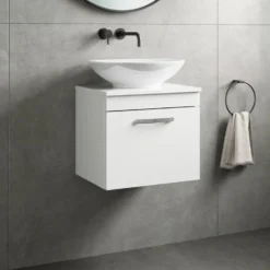 Emily 500mm Wall Mounted 1 Drawer Vanity Unit and Countertop
