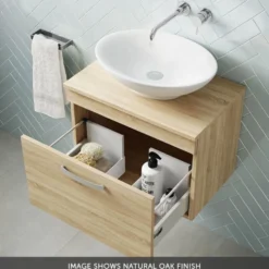 Emily 500mm Wall Mounted 1 Drawer Vanity Unit and Countertop