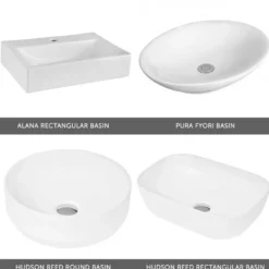 Emily 600mm Wall Mounted 2 Drawer Vanity Unit and Countertop