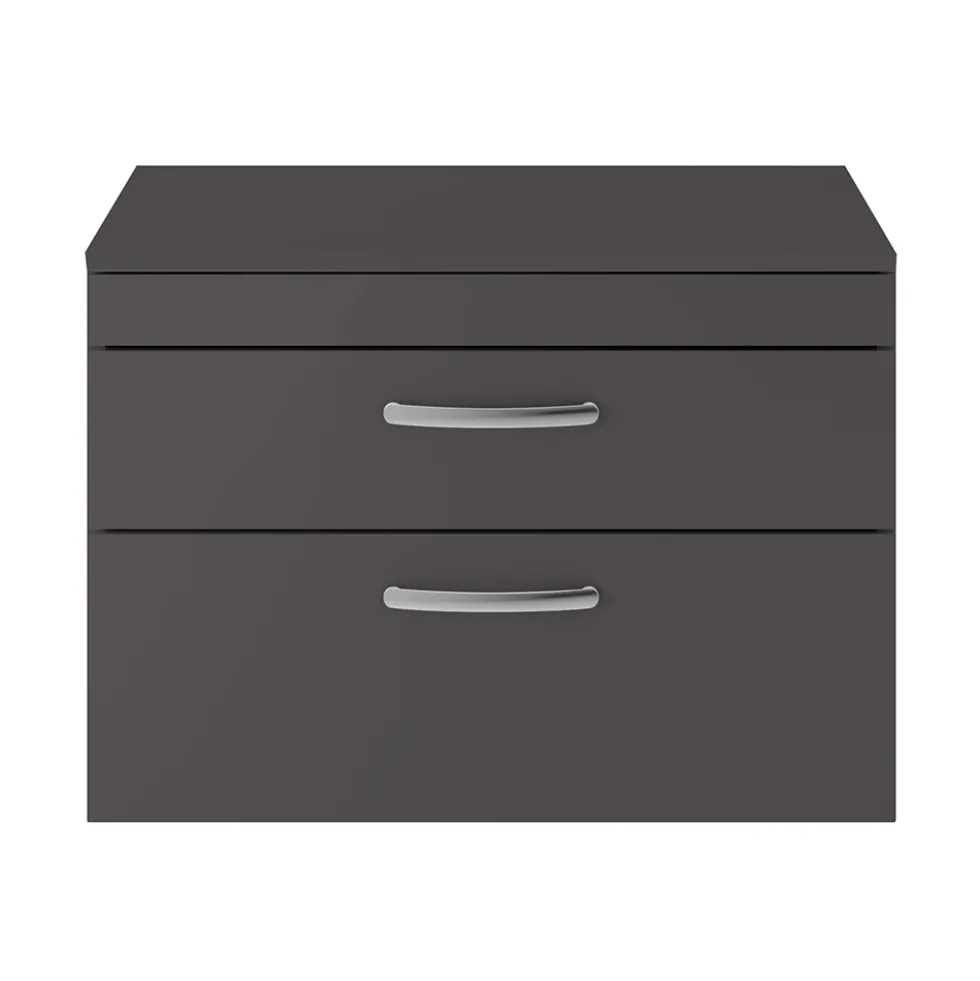 Emily 800mm Wall Mounted 2 Drawer Vanity Unit and Countertop