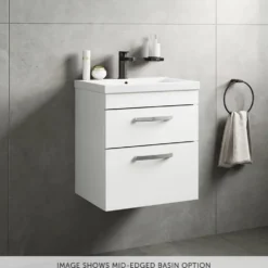 Emily 500mm Wall Mounted 2 Drawer Vanity Unit & Basin Options
