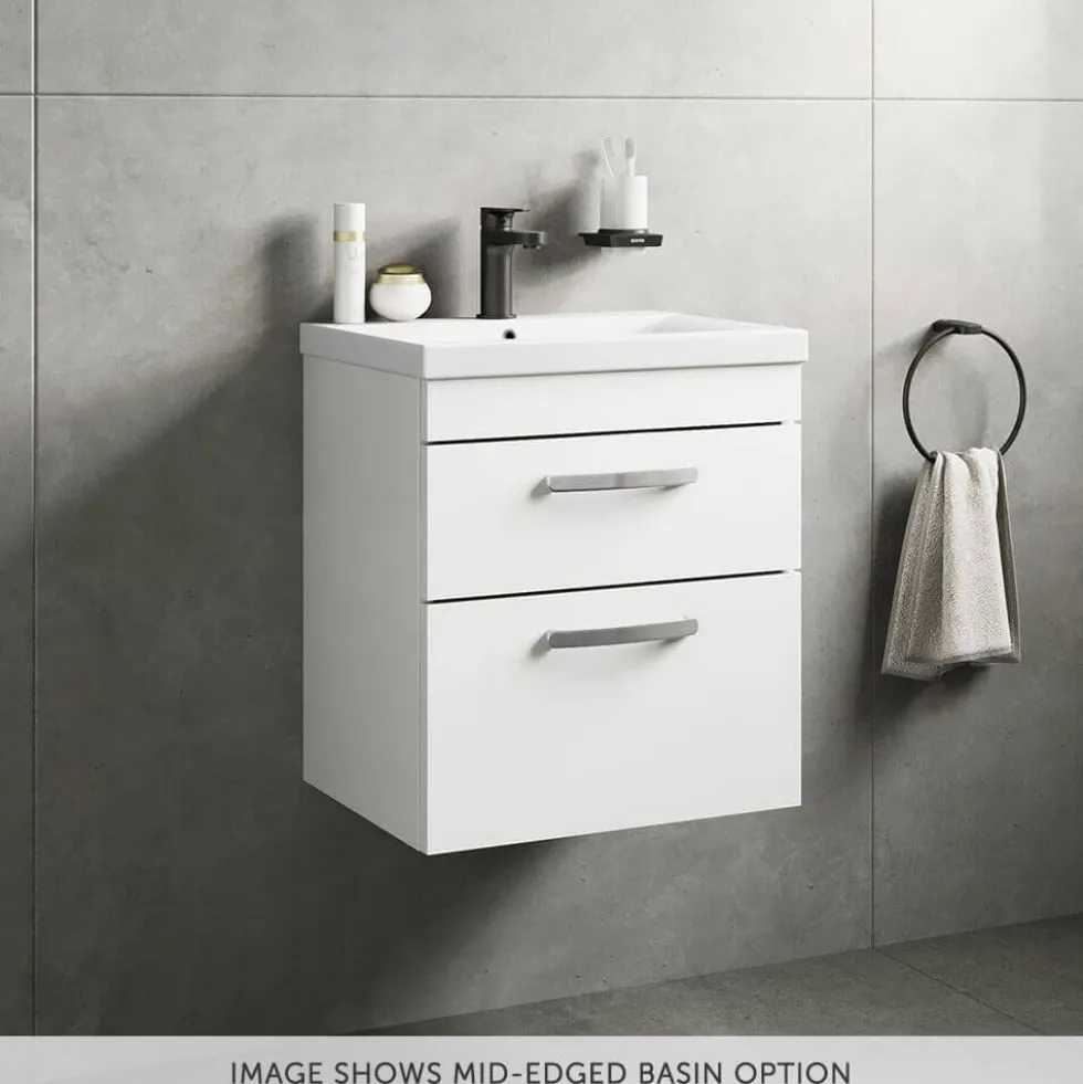 Emily 500mm Wall Mounted 2 Drawer Vanity Unit & Basin Options
